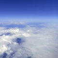 Sky Above the Clouds,ÃÂ Cloudscape background, Blue Sky and Fluffy Clouds Royalty Free Stock Photo